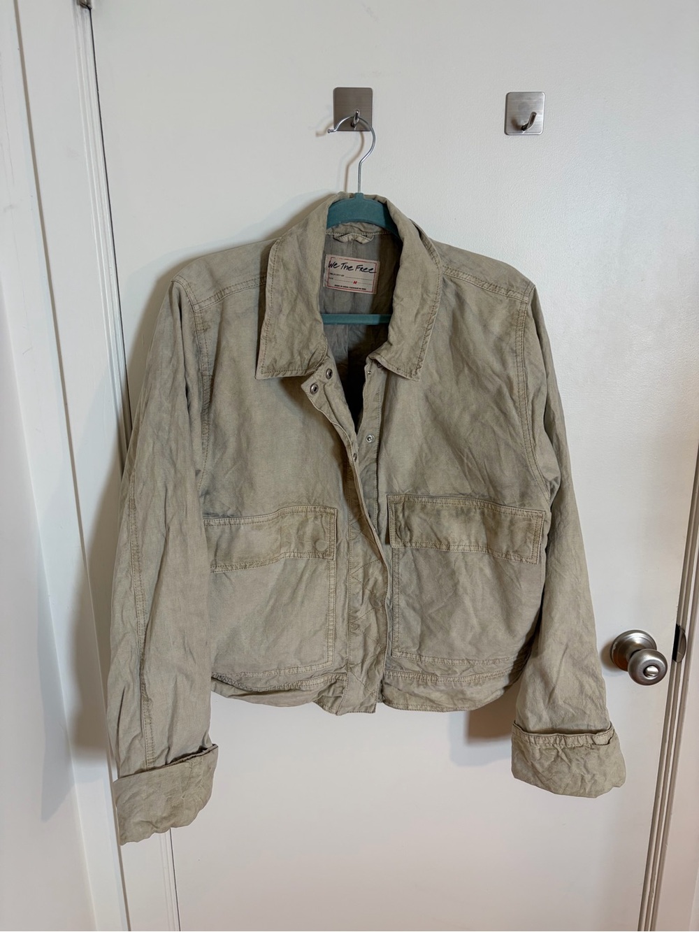 We The Free Light Beige Utility Jacket